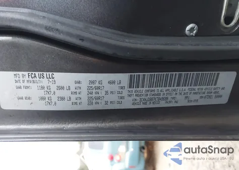 2019 Jeep Compass Latitude 4X4 from USA, damaged, VIN 3C4NJDBB7KT849699